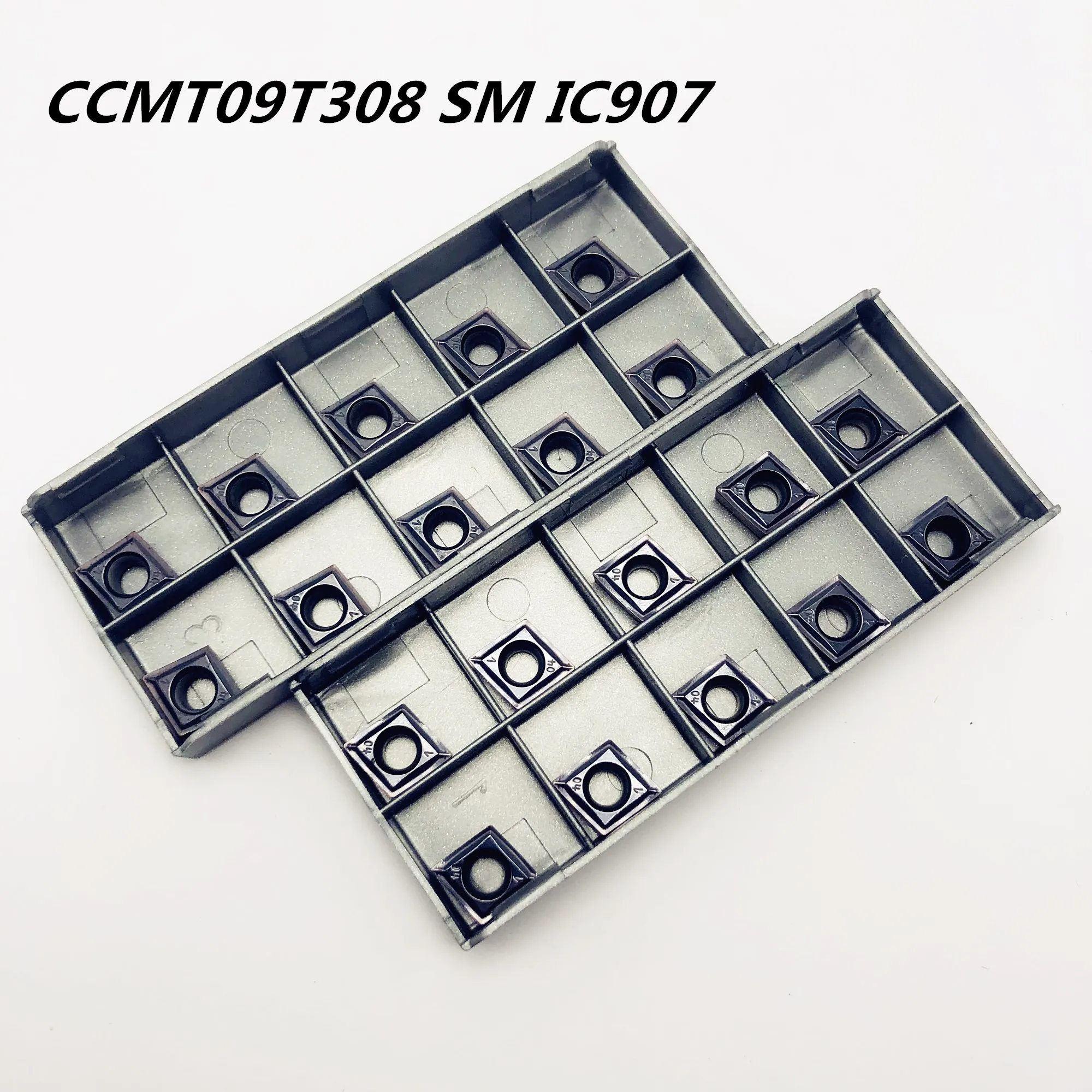 

20Pcs CCMT09T308 SM IC907 high precision carbide insert CCMT 09T308 outer milling cutter lathe tools milling cutter CNC tool