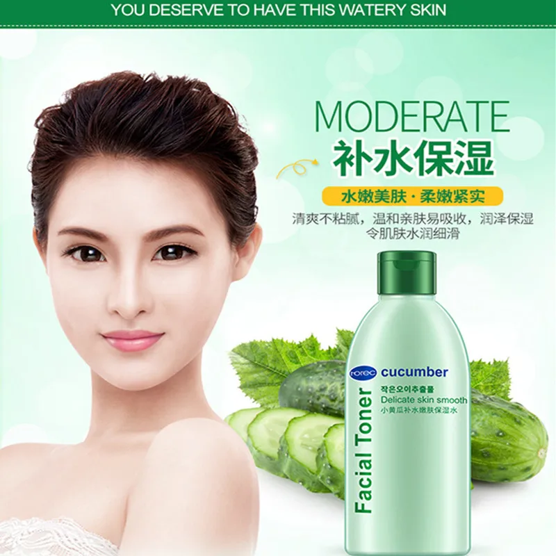 Horec 120ml Cucumber Facial Toner Water Enriched Nourishing Nutrition Hydrating Moisturizing Shrinking Pores Tonic Liquid Beauty 3