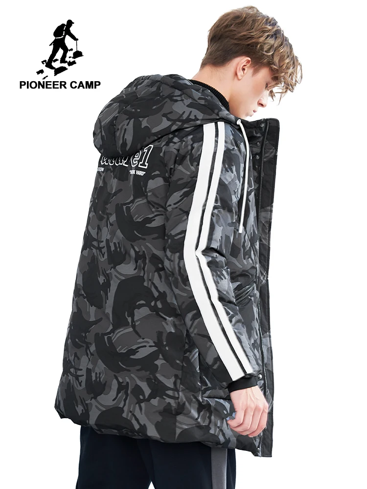 

Pioneer Camp camouflage down jacket men brand-clothing fashion thick warm duck down coat male quality red black AYR801430