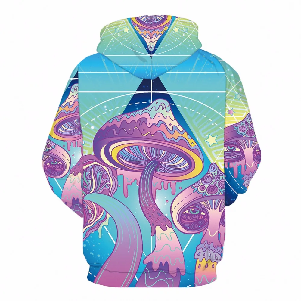 KYKU гриб толстовка мужская 3d красочная толстовка с капюшоном длинное пространство 3d толстовки с принтом Аниме Мужская одежда уличная одежда Повседневный стиль