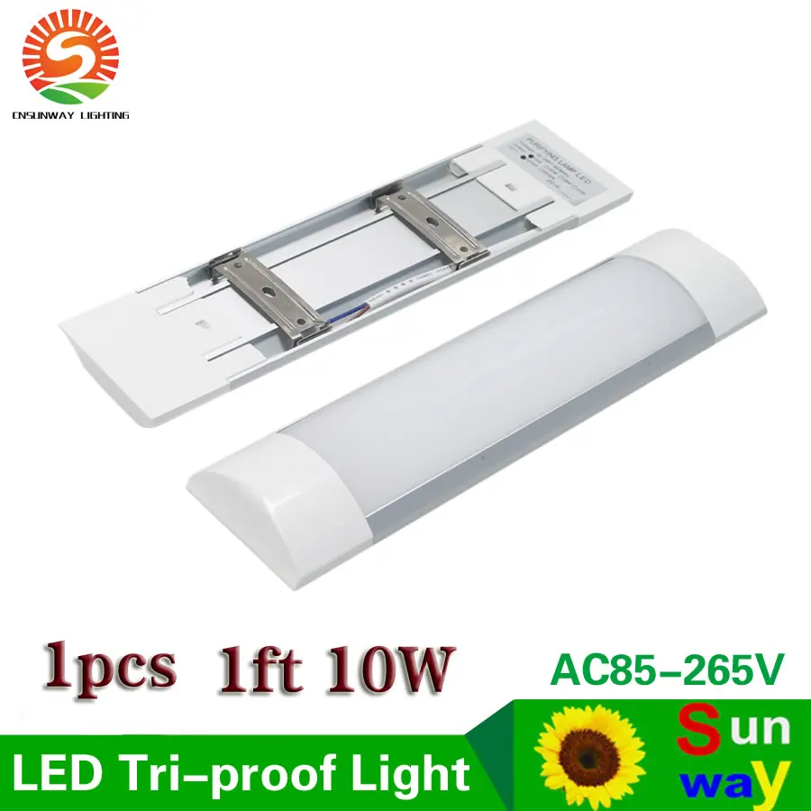 

LED Tri-Proof Light Batten Tube Explosion Proof 12'' 30cm 1ft LED Tube Lights Replace Fluorescent Light bar Fixture Ceiling 10W