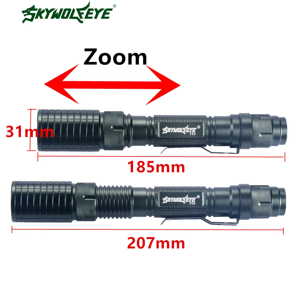 led flashlight 18650 zoom