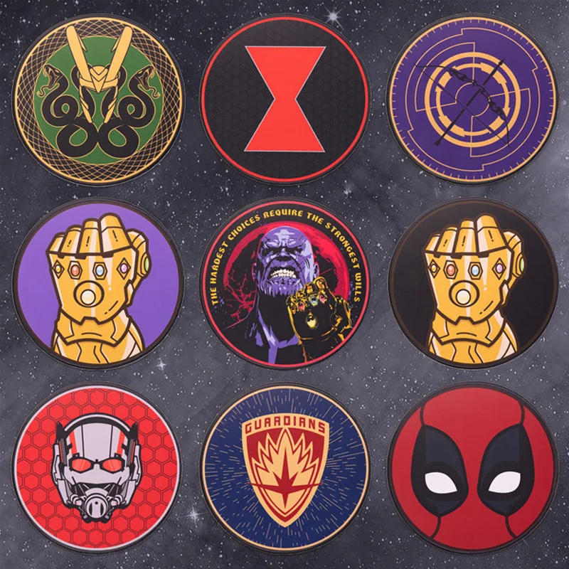 

30cm Avengers Thanos Superhero Waterproof Circle Round Lockrand Gaming Working Personalized Mouse Mice Pad Mat