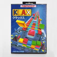 16 бит sega MD игровой Картридж с розничной коробкой-Klax игровая тележка для Megadrive для системы Genesis