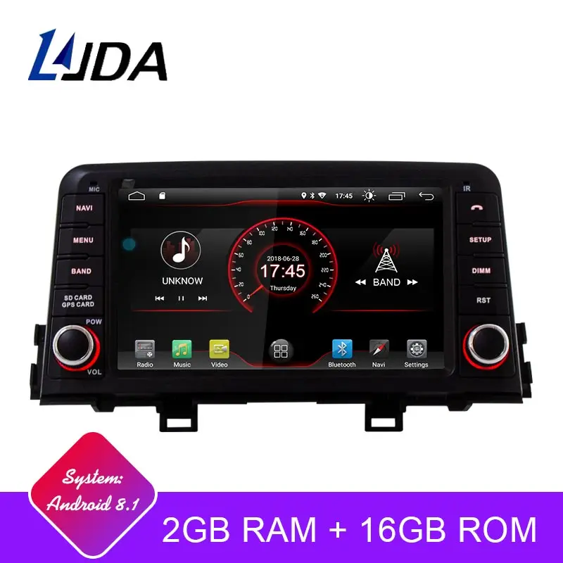 LJDA Android 9 1 font b Car b font DVD Player For KIA PICANTO MORNING 2017