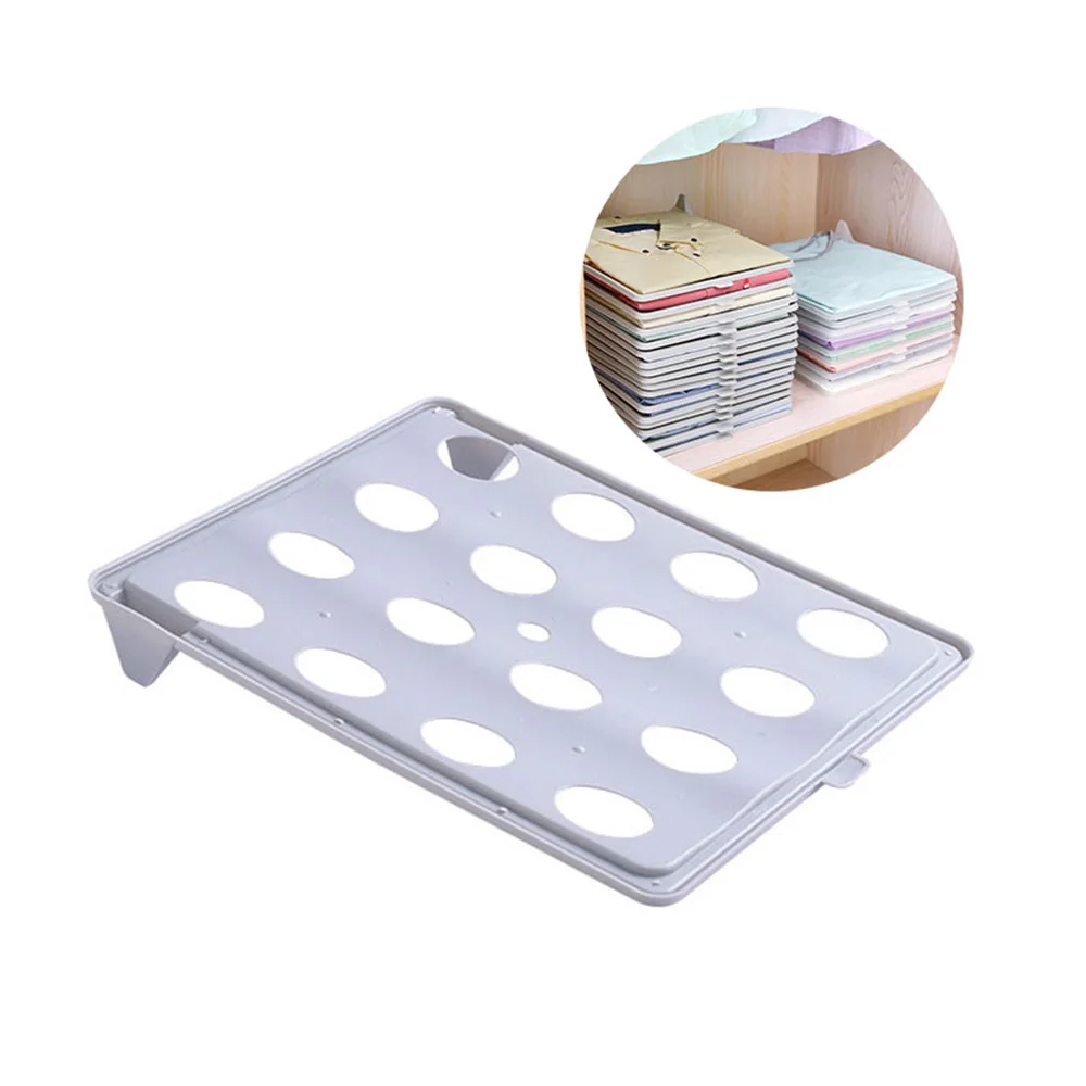 

Stackable Clothes Storage Holders Folding Shirt Pants Clothing Rack Wardrobe Organization Home Supplies