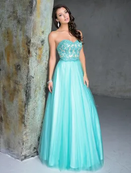 

Simple Off the Shoulder Blue Tulle Crystal Beading Applique Lace Bridesmaids Dresses Plus Size Wholesale Wedding Party Dress