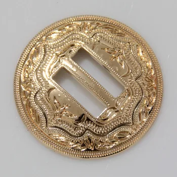 

(KBS01) 10pc 1-1/4" ( 3.2cm ) Slotted Concho 2-Tone Saddle Tack Belt Conchos Leathercraft Gold
