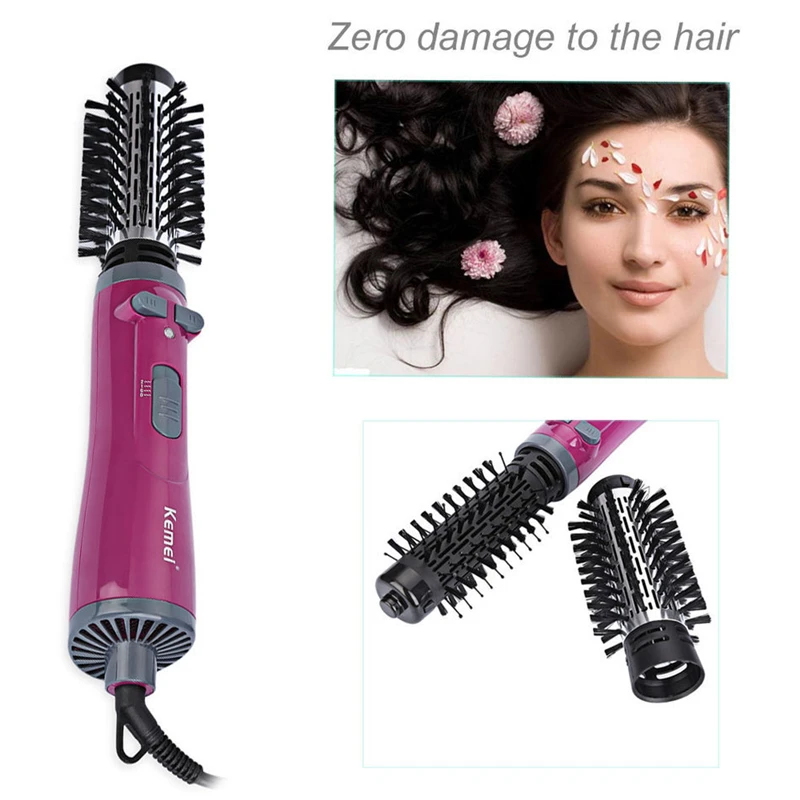 

Kemei Professional Auto-Rotating Electric Comb Hairbrush Blow Dryer Wand Hair Curler Iron Roller Styling Tools KM-8000