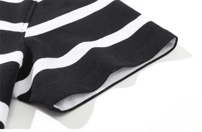 Quality Striped Polo Male Men PolosSummer Short Sleeve Sweater Knitted Pullover Polo Collar Fashion Tees Plus Size Drop-Shipping 14