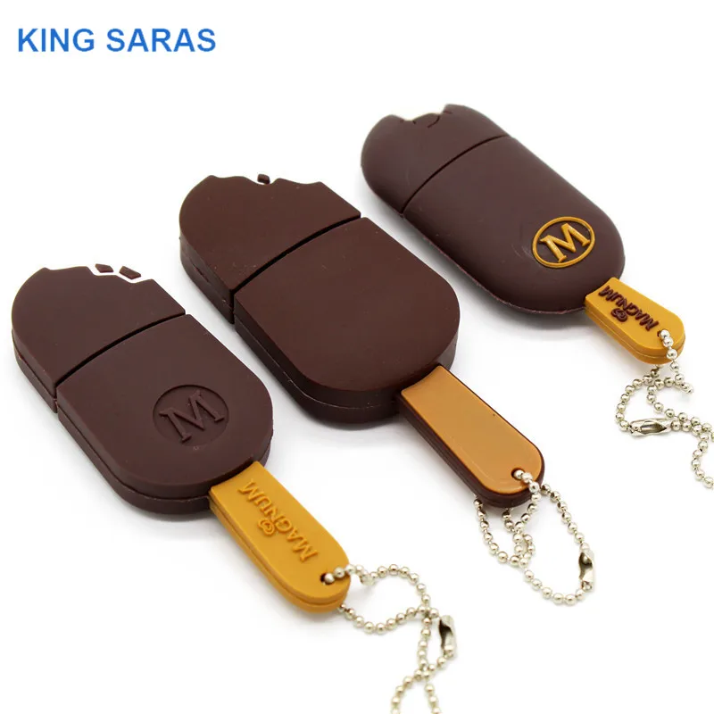 KING SARAS 64 Гб крутой летний день мини-мороженое usb флэш-накопитель usb 2,0 4 ГБ 8 ГБ 16 ГБ 32 ГБ флешка, подарок