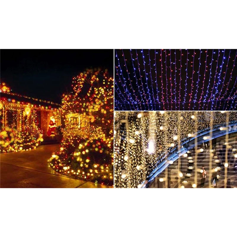 RGB 6 м 30 светодиодов солнечные лампы Рождественские огни 6 режимов водонепроницаемые капли воды солнечные сказочные гирлянды для сада Свадебный декор