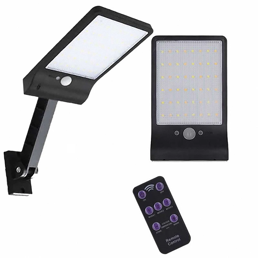 

48 LED Solar Street Light wall Lamp Outdoor Waterproof remote control bracket desk lamp newest deck fence landscape decor spot