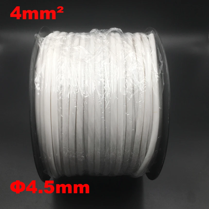 

1roll 4mm2 PVC 4.5mm ID White Handwriting Ferrule Printing Machine Number Plum Tube Wire Sleeve Blank Cable Marker