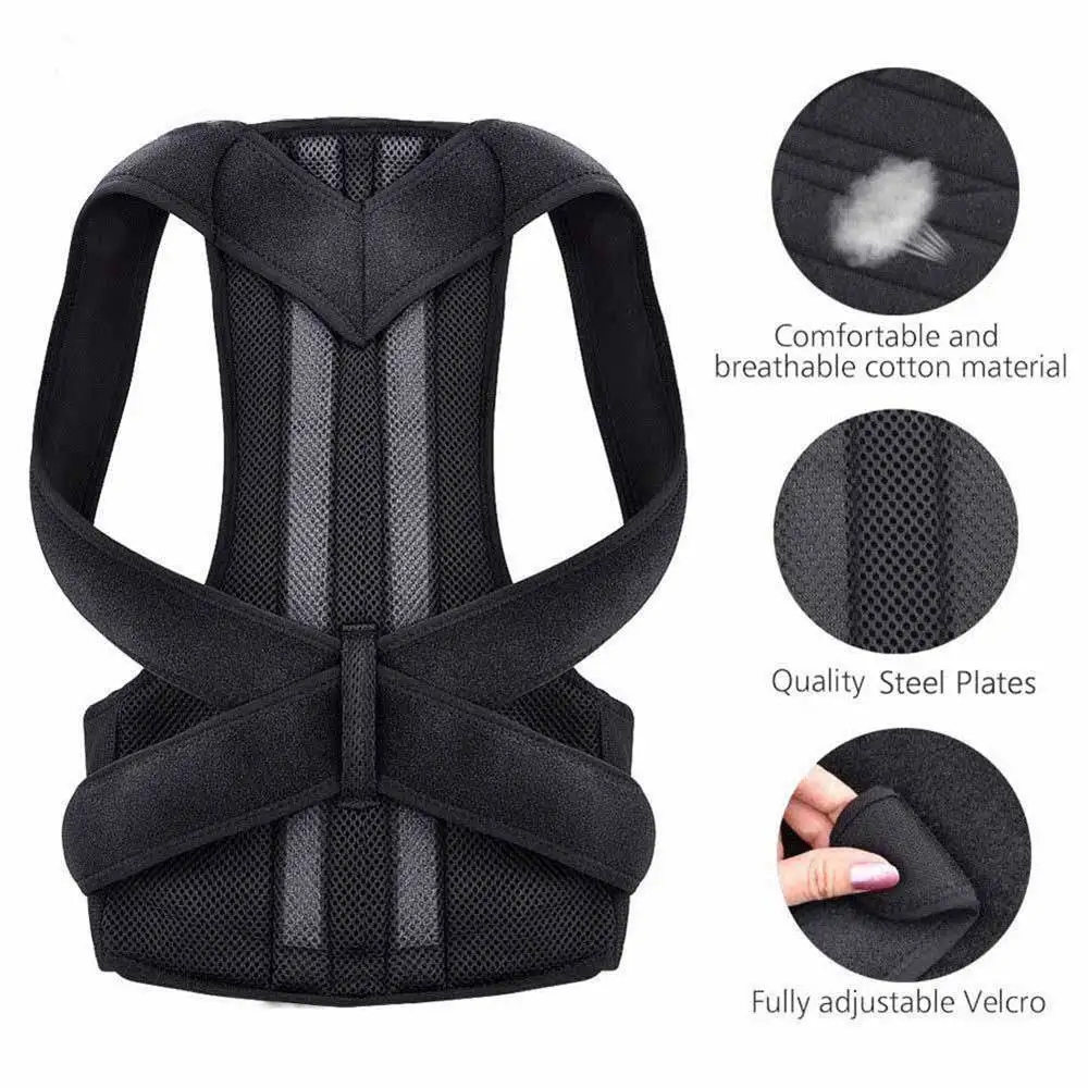

Back Posture Corrector Posture Shapewear Adjustable 2 Steel Plate Magic Shoulder Spine Protector Waist Support Belt Men's Corset