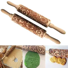 Горячая 1 шт. деревянная Скалка Для выбивания выпечки рождественские печенья лапша бисквит Фондант