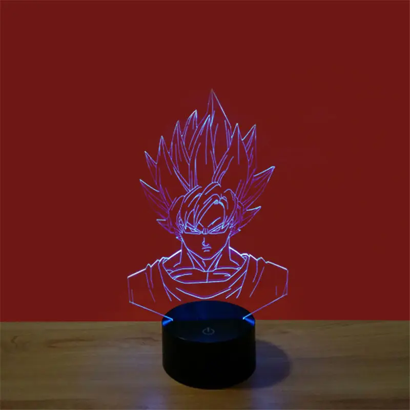 Wrumava 7 цветов светодиодный ночник 3D семь Dragon Ball Защита от солнца Укун USB светодиодный S настольная лампа Touch Управление дома