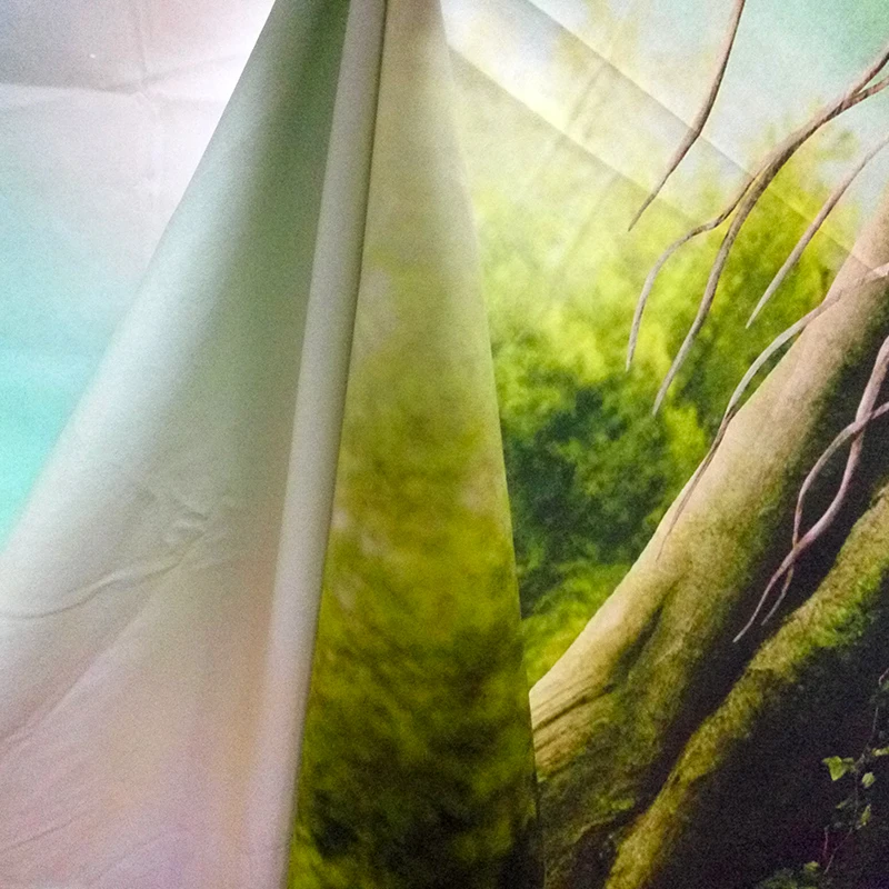 Зеленые тропические растения занавеска для душа Ванная комната Водонепроницаемая зеленая природа дерево отверстие лес полиэстер занавеска для душа s ванная душ