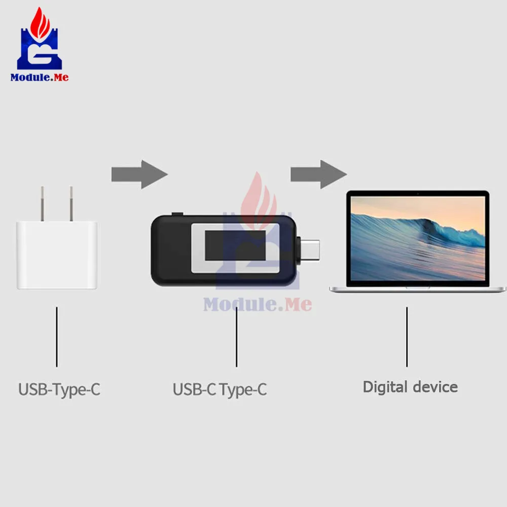 Тип-c Многофункциональный тестер цифровой дисплей Вольтметр Амперметр измеритель мощности термометр USB зарядное устройство детектор тип-c тестер