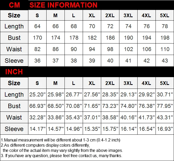 sizes