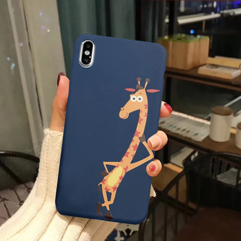 Милый мультяшный чехол JAMULAR с жирафом для iPhone 7 X XS MAX 8 6 6s Plus мягкий силиконовый