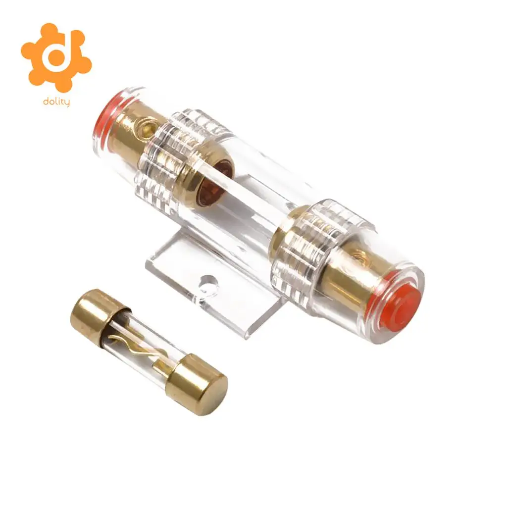Car Audio AGU Fuse Holder Fuseholder 4 8 Gauge Inline Gold Plated 100 Amp