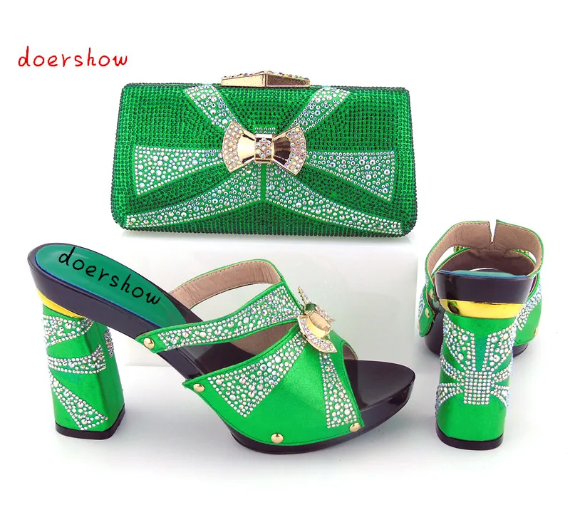 

Italian Shoes and Bag Set Decorated with Rhinestone Nigerian Shoes and Bag Set for Women Italy Shoes and Bag Sets doershowbb1-23