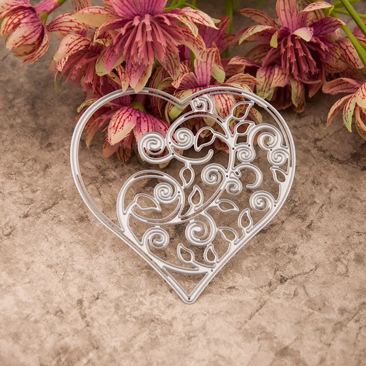 

Metal love branch heart frame Cutting Dies Stencils for DIY Scrapbooking photo album Decorative Embossing DIY Paper Cards