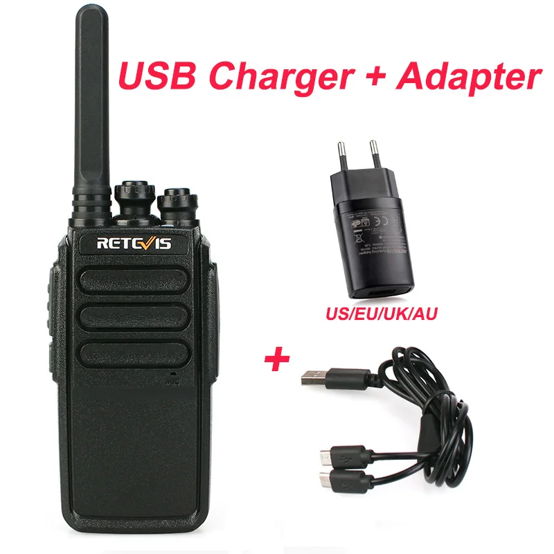 2 шт. Retevis RT28 портативная рация 2 Вт CTCSS& DCS VOX UHF частота Micro USB зарядное устройство двухсторонняя радиостанция Ham радио Hf трансивер - Цвет: USB Charger Adapter