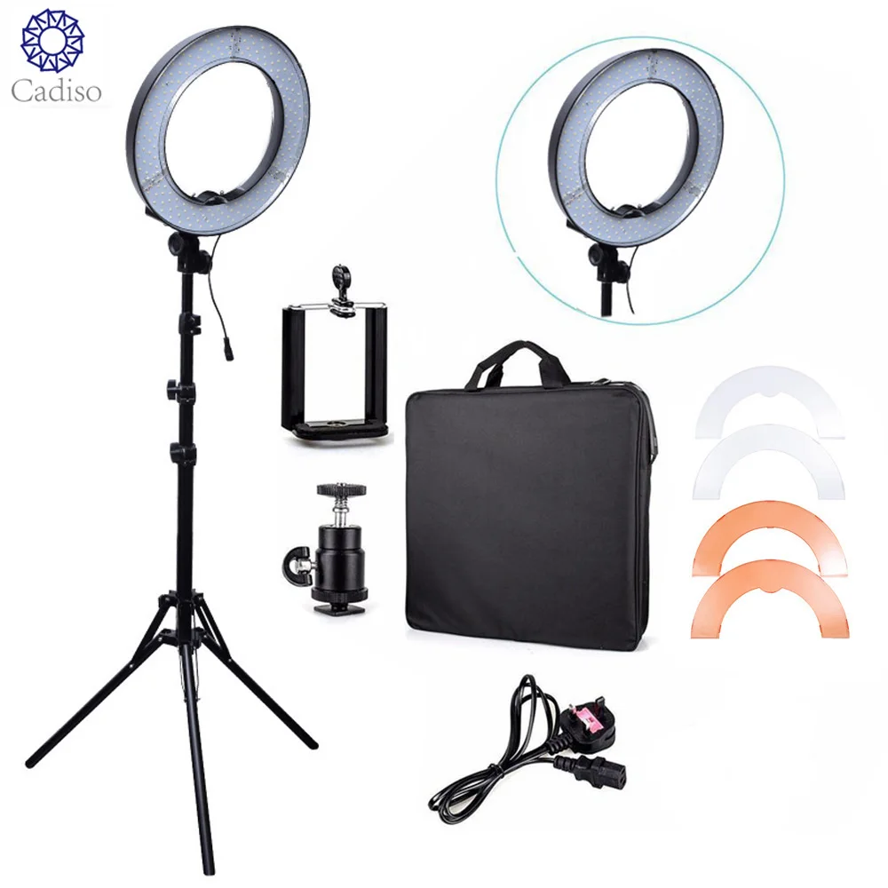 

Cadiso Led Light Ring for Makeup Photography LED Phone Camera Video Ring Light for Makeup Studio Eyes with Ring with Tripod
