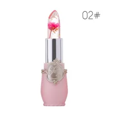 Фотография minfei Beauty Bright Flower Crystal Jelly Lipstick Magic Temperature Change Color Lip Balm Makeupbatom mate maquiagem maquillaje