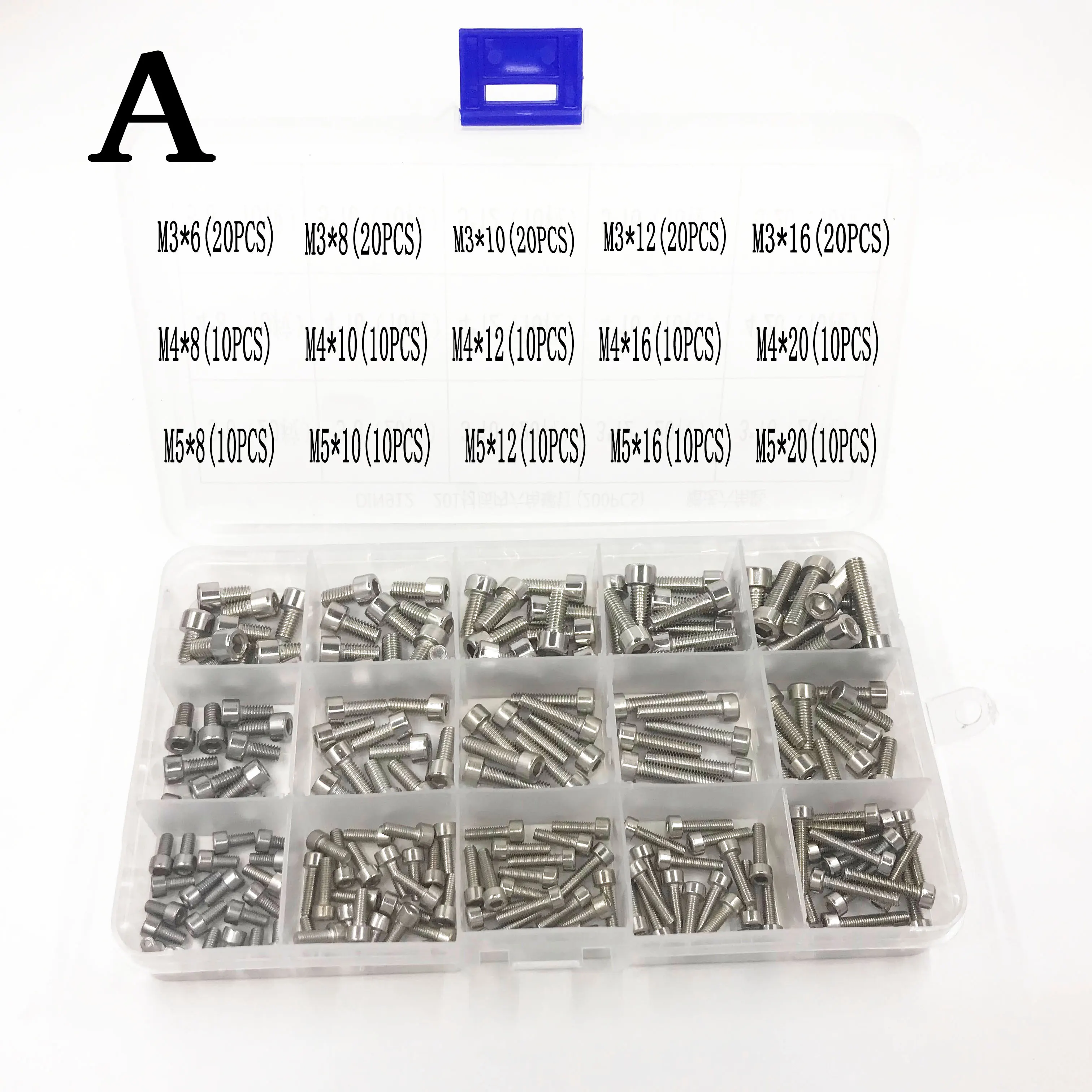 200Pcs 100PCS M3 M4 M5 DIN912 304 Stainless Steel Hex Socket Screw Metric box-packed Hexagon Head Cap Screws | Обустройство дома
