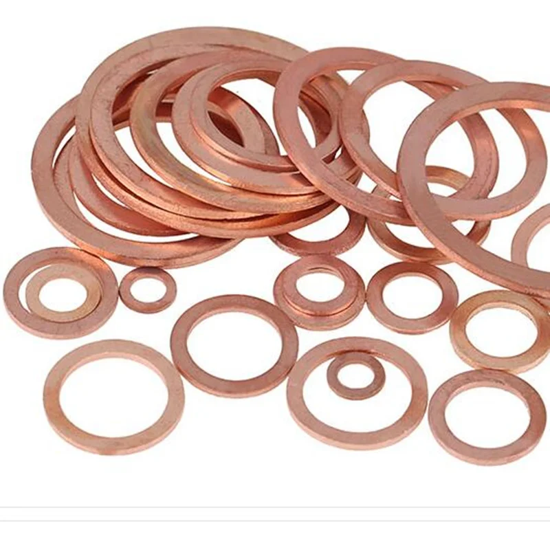 1pack Flat Ring Gasket M4 M14 Solid Copper Washer Sump Plug Oil Seal