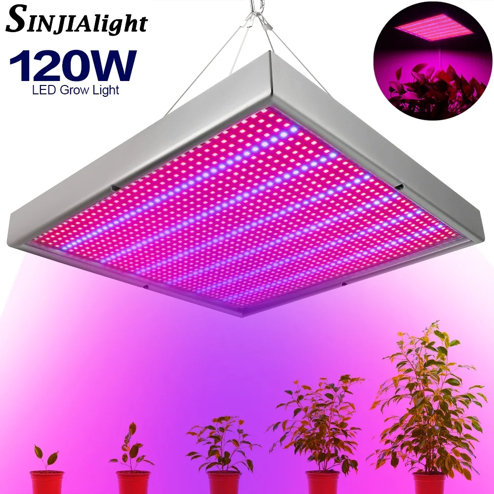 120W LED Grow Panel Plant Light Full Spectrum Phyto Lamp ...