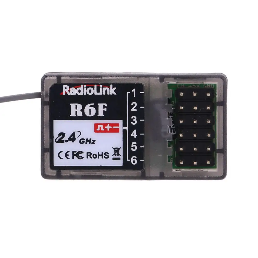 RCtown RadioLink R6F 2,4 ГГц 6CH приемник аксессуар для RC6GS RC4GS RC3S RC4G T8FB передатчик Лидер продаж приемник