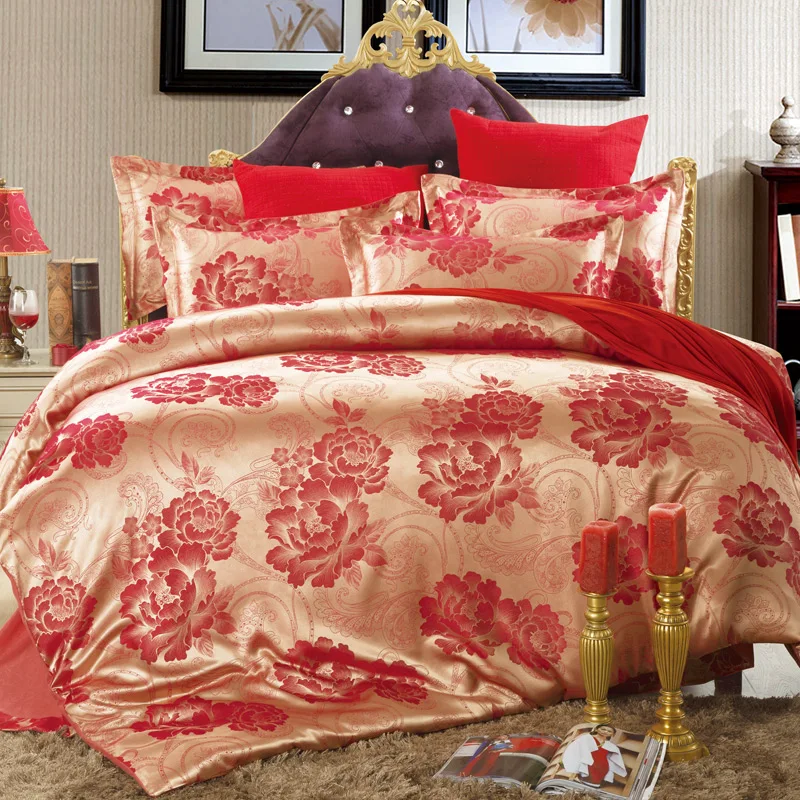 

Bohemia boho 100% Polyester 4PCS Bedding set Duvet cover flat sheet and 2 pillow cases bed clothes