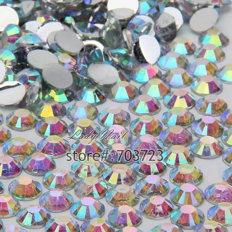 

1000PCS ss30 6mm 3D Nail Art Gems Beads Nail Tools Decorations Glitter Rhinestones For Nail Jewelry Tips AB clear N22