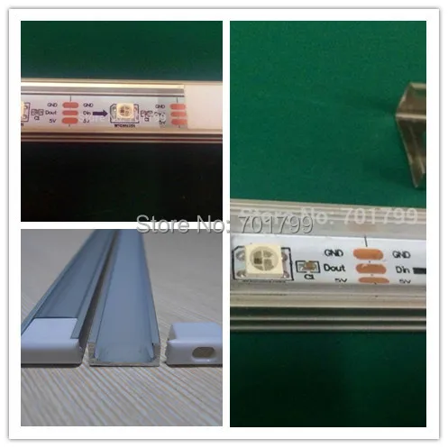 

1M 32pixels addressable WS2812B led rigid bar;U type alu profile;DC5V input;non-waterproof;clear or milky cover