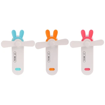 

MEXI Handheld Fan Mini USB Rabbit Portable Rechargeable Desktop Outdoor Travel Home Cooler Small Air Conditioning Appliances