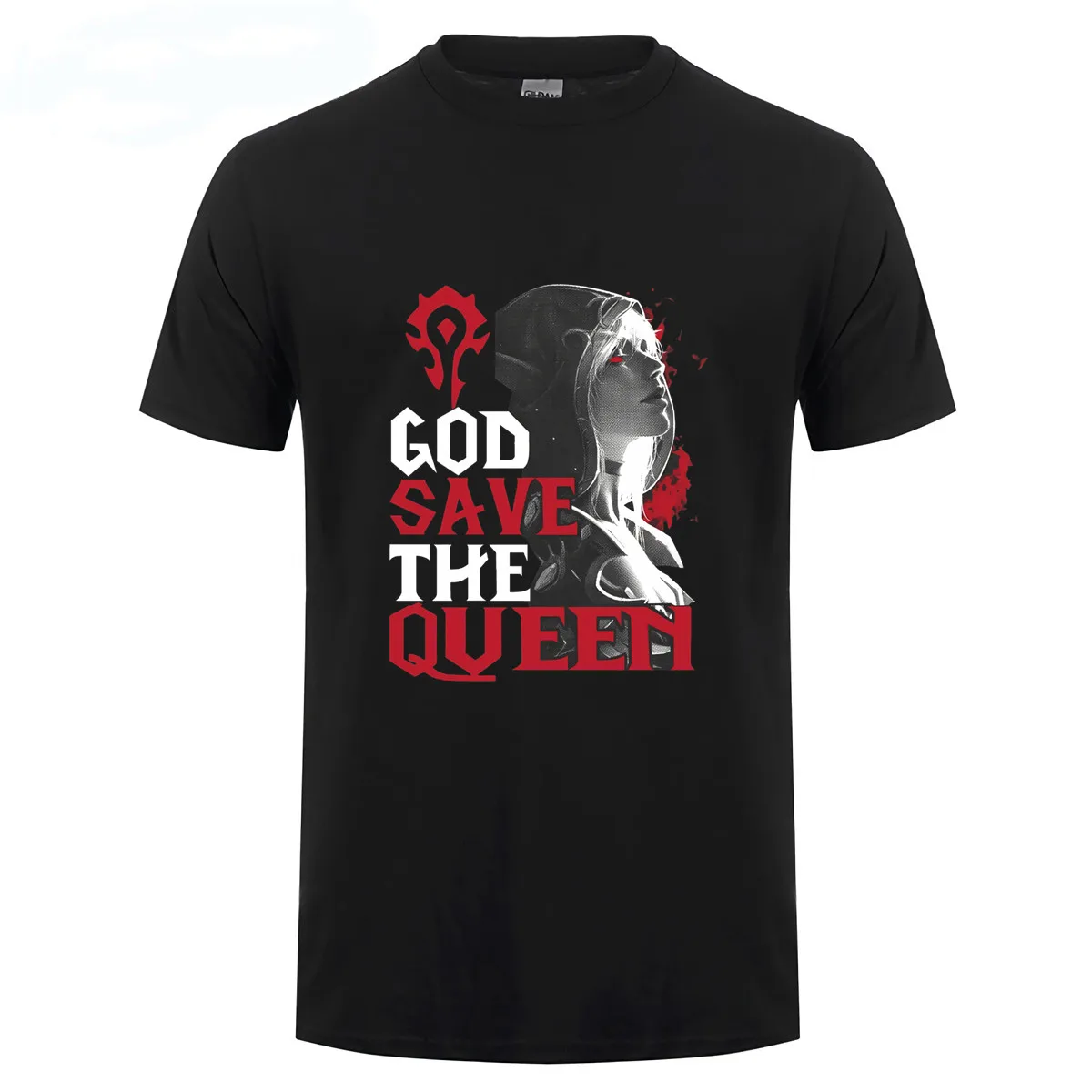 

2019 top designer t shirt black brand t shirt World Of Warcraft God Save The Queen Sylvanas Windrunner Shirts