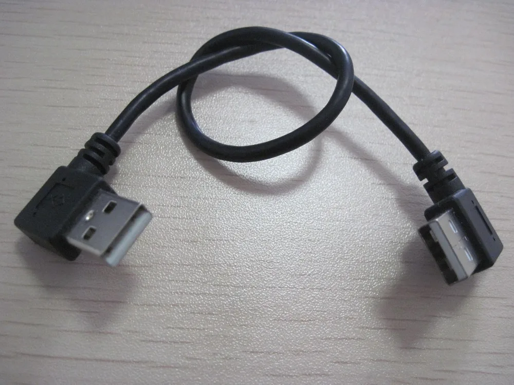 50 шт. 90 градусов левый угол направление USB A штекер M/M синхронизация данных кабель