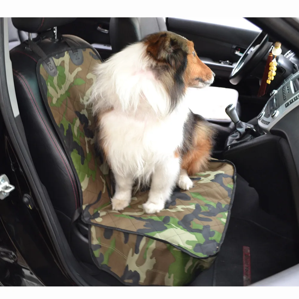 

Wholesale Quilted Army green camouflage Non-slip Dog Car Front Seat Cover Front Seat Mat Blanket Protector Pet Accessories