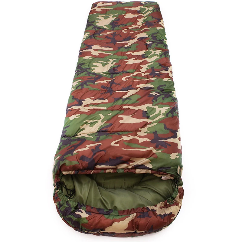 Online Hohe Qualität Baumwolle Camping Schlafsack 15 ~ 5 grad Umschlag Stil Armee oder Militär oder Camouflage Schlafsäcke