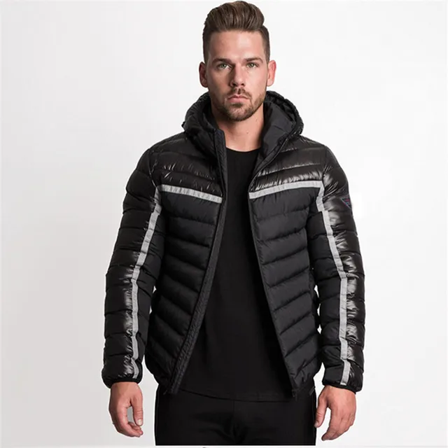 2018 Winter Mens Bodybuilding Running Gyms Casual Jackets Coat Hoodie