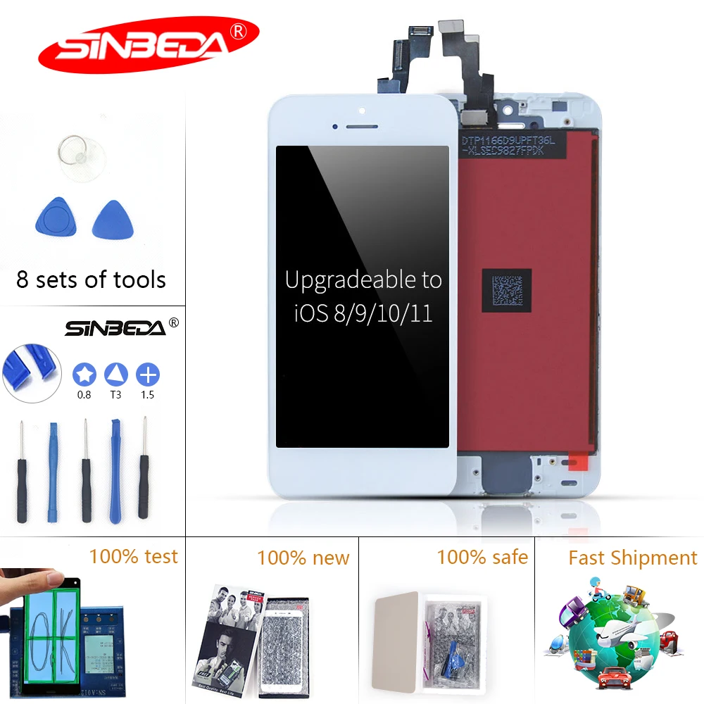 

Sinbeda LCD For iPhone 6 6S LCD Display Touch Screen Digitizer Assembly 3D Force Touch for iPhone 5 5C 5S LCD Screen