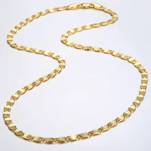 Trendsmax – collier en or pour femmes et filles, chaîne à maillons, bijoux pour hommes et femmes, cadeaux de saint valentin, 4mm 18-28 pouces, vente en gros, GN418