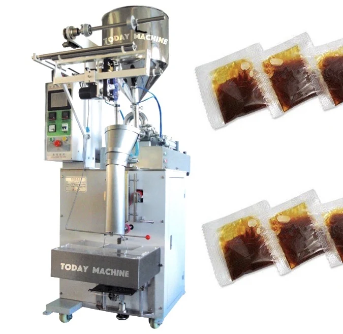 

automatic transparent film tomato sachet packaging machine / sugar paste packing