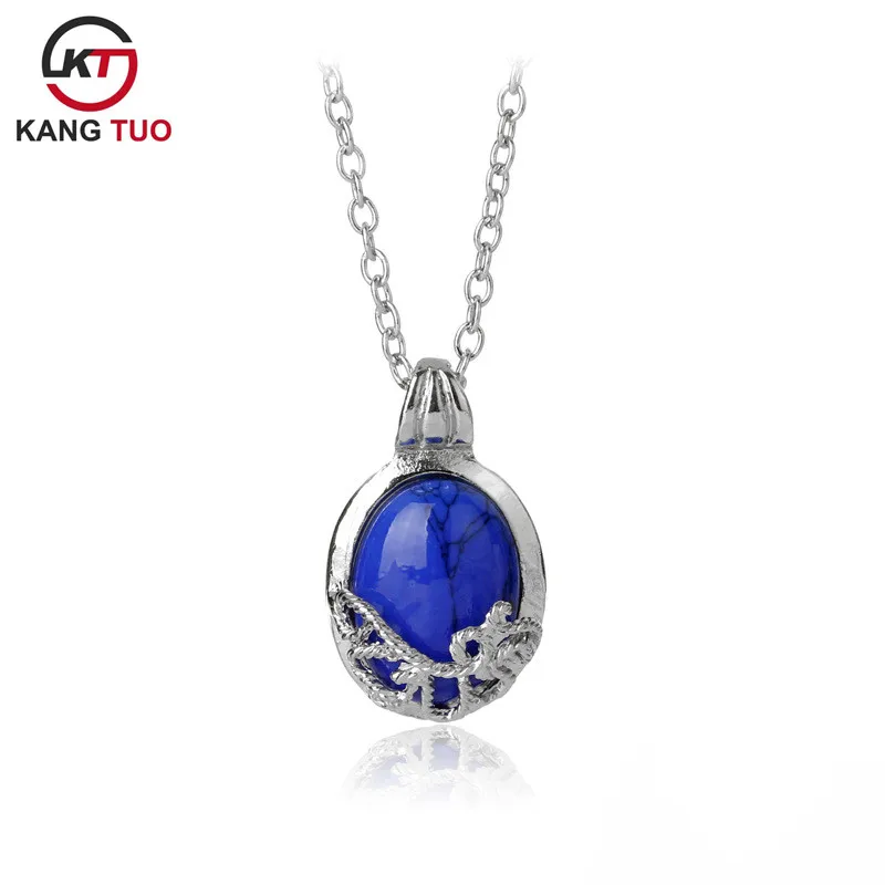 

Euro-American Movie Vampire Diaries katherine Necklace With Blue Stone For Women Charms