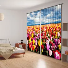 Тюльпан Photo Print 3D плотные шторы