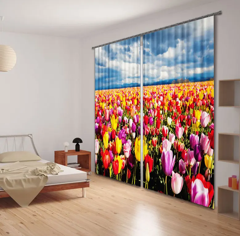 

Tulip Photo Print 3D blackout curtains